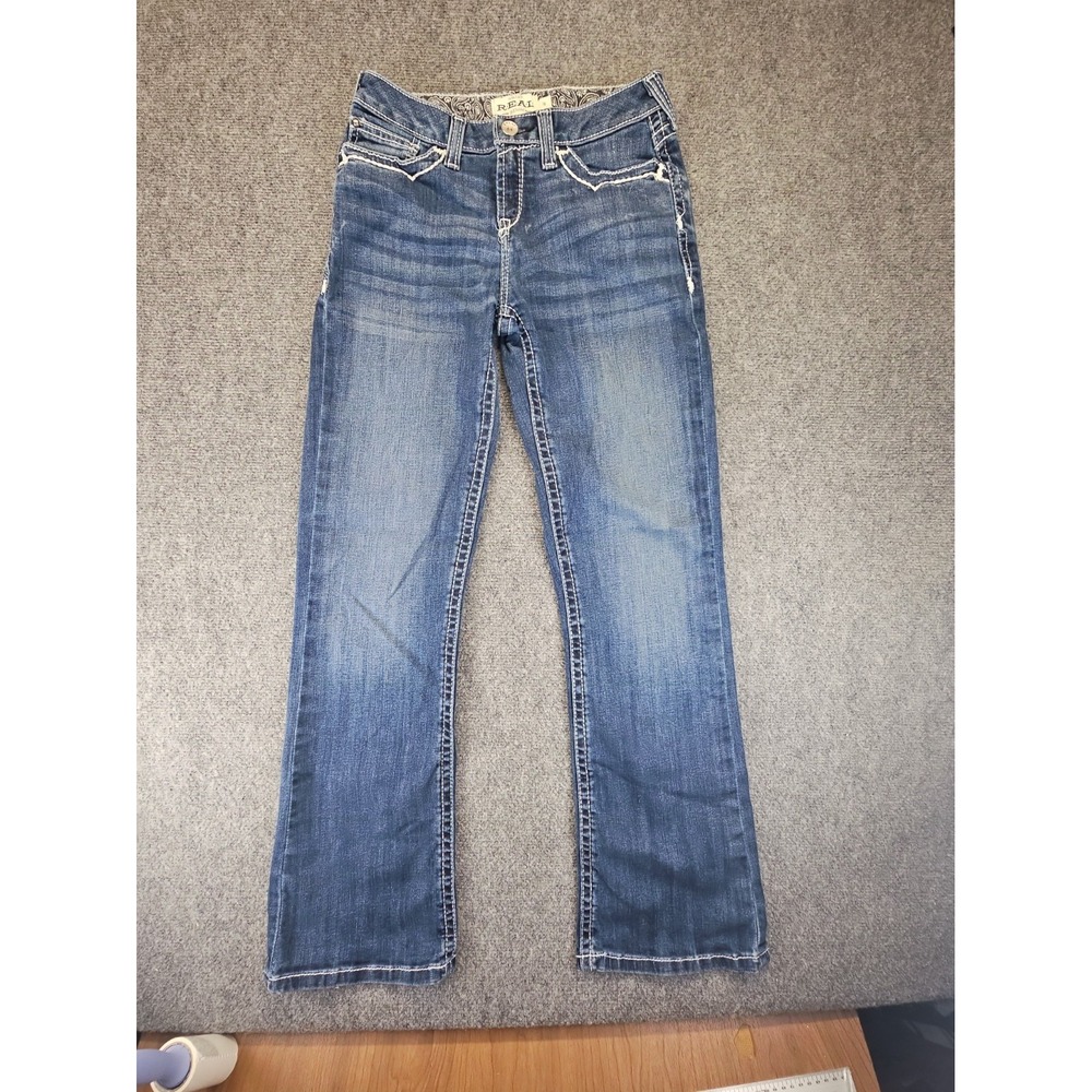 ARIAT Girls 16 Dresden Entwined Bootcut Embroidered Western Denim Jeans 1778